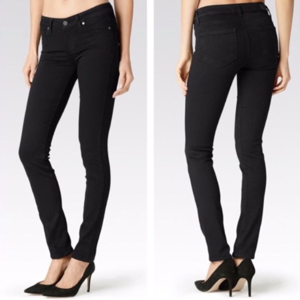 PAIGE skyline skinny black jeans